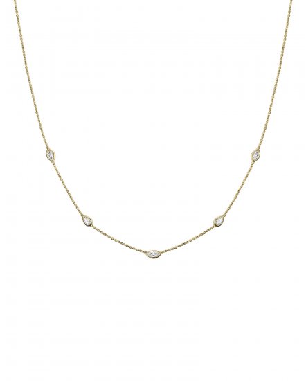 MARQUISE PEAR DIAMOND BY THE YARD NECKLACE (TN412)