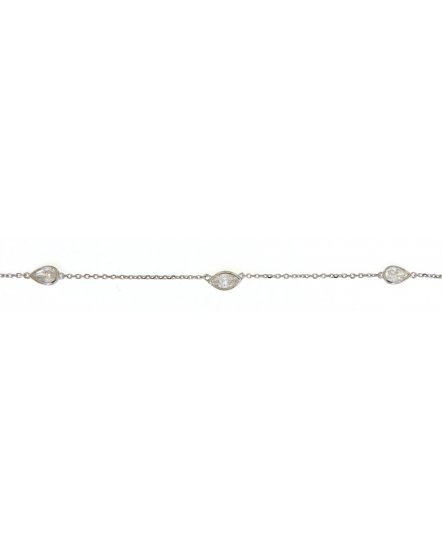 MARQUISE PEAR DIAMOND BY THE YARD NECKLACE (TN412)