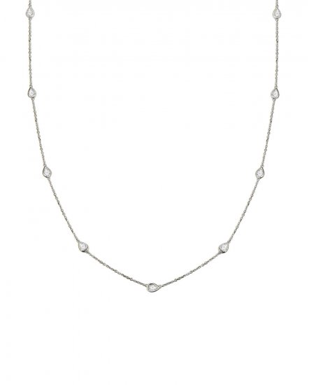 PEAR DIAMOND BY THE YARD NECKLACE (TN413)