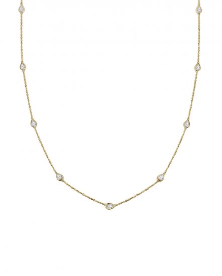 PEAR DIAMOND BY THE YARD NECKLACE (TN413)