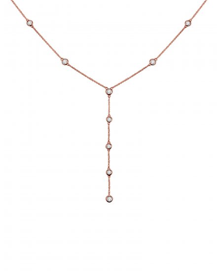 DIAMOND BY THE YARD DANGLE DROP NECKLACE (TN414)
