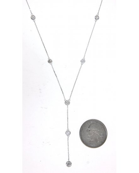 DIAMOND BY THE YARD DANGLE DROP NECKLACE (TN416)
