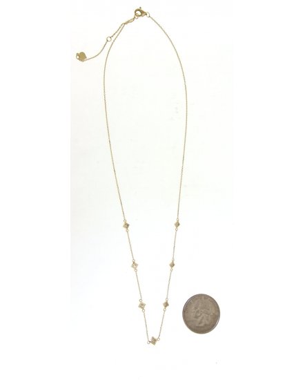 PRINCESS CUT DIAMOND BY THE YARD NECKLACE (TN419)