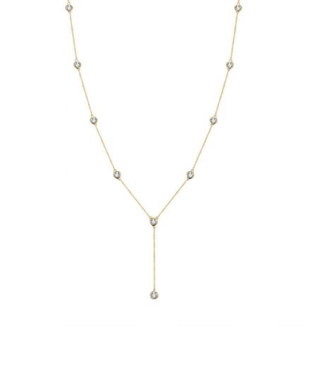 DIAMOND BY THE YARD DANGLE DROP NECKLACE (TN424)