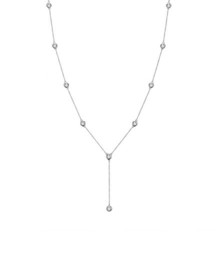 DIAMOND BY THE YARD DANGLE DROP NECKLACE (TN424)