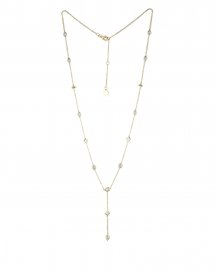 MARQUISE PEAR PRINCESS CUT DIAMOND BY THE YARD DANGLE DROP NECKLACE (TN426)