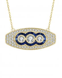SAPPHIRE DIAMOND NECKLACE (TN430)