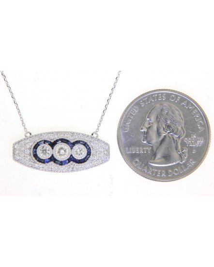 SAPPHIRE DIAMOND NECKLACE (TN430)