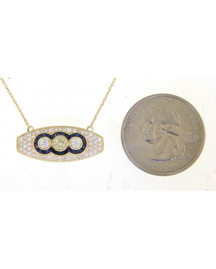 SAPPHIRE DIAMOND NECKLACE (TN430)