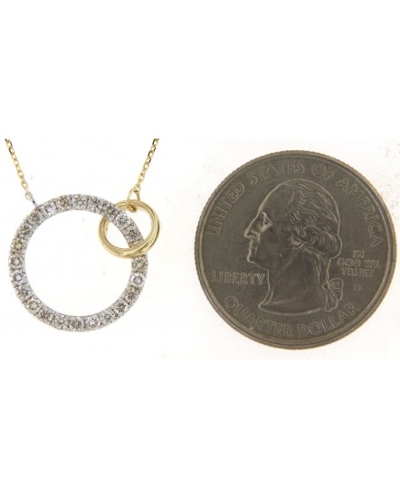 ROUND INTER LINKED STYLE DIAMOND NECKLACE (TN452)