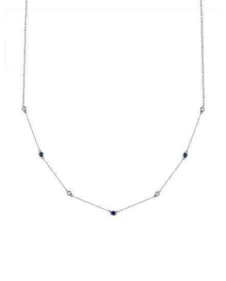 SAPPHIRE DIAMOND BY THE YARD NECKLACE (TN459)