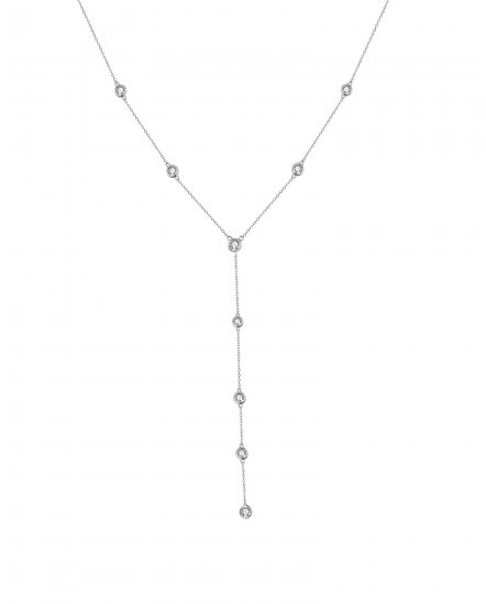 DIAMOND BY THE YARD DANGLE DROP NECKLACE (TN462)