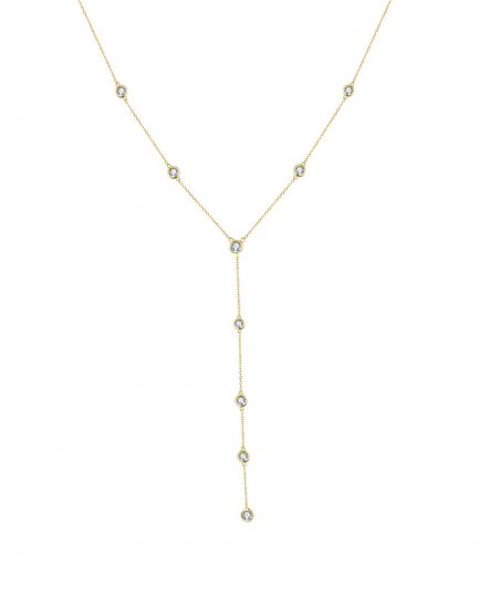 DIAMOND BY THE YARD DANGLE DROP NECKLACE (TN462)