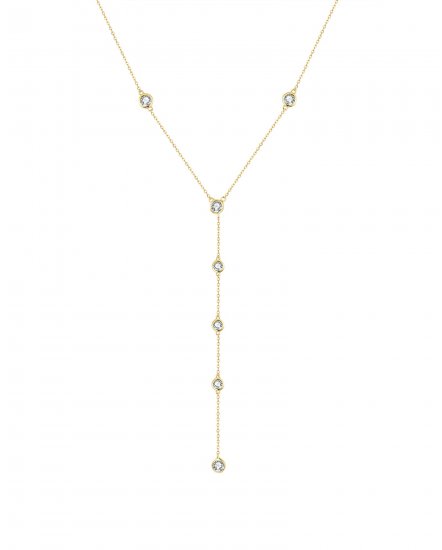 DIAMOND BY THE YARD DANGLE DROP NECKLACE (TN463)