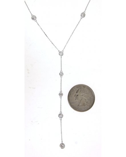 DIAMOND BY THE YARD DANGLE DROP NECKLACE (TN463)