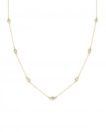 MARQUISE PEAR DIAMOND BY THE YARD NECKLACE (TN472)