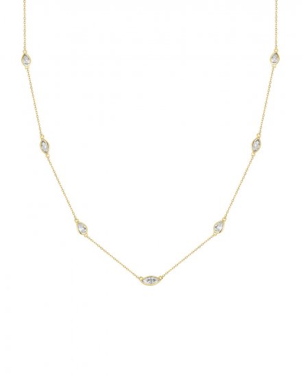 MARQUISE PEAR DIAMOND BY THE YARD NECKLACE (TN472)