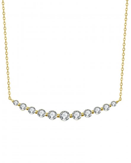 CURVED STYLE DIAMOND NECKLACE (TN473)