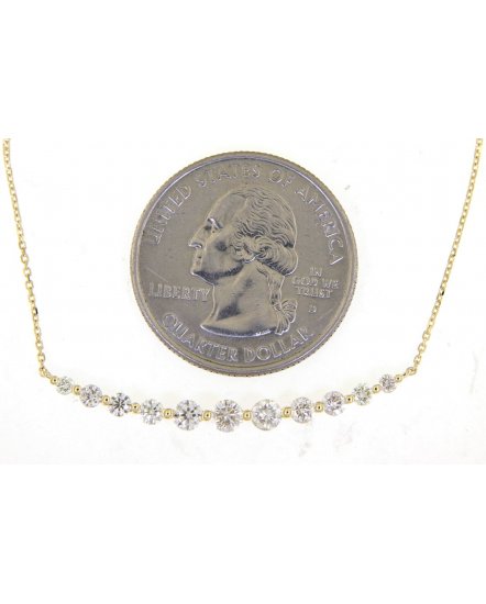 CURVED STYLE DIAMOND NECKLACE (TN473)