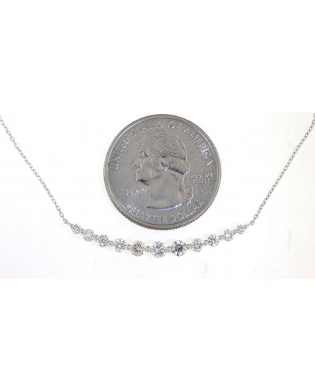 CURVED STYLE DIAMOND NECKLACE (TN473)