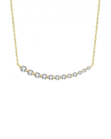 CURVED STYLE DIAMOND NECKLACE (TN477)