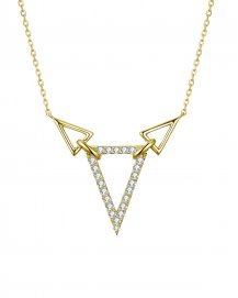 TRIANGLE SHAPE DIAMOND NECKLACE (TN478)