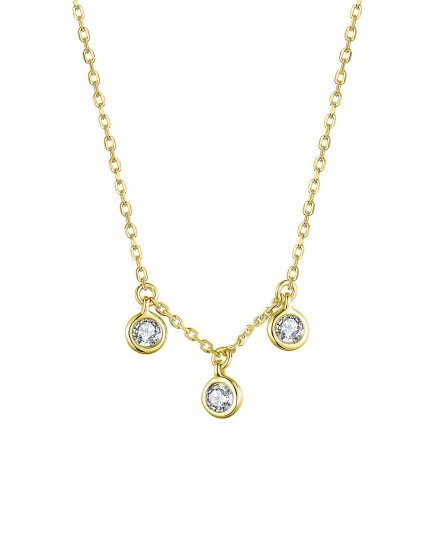 BEZEL DIAMOND DANGLE NECKLACE (TN479)