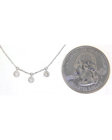 BEZEL DIAMOND DANGLE NECKLACE (TN479)
