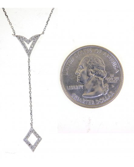 DIAMOND DANGLE DROP NECKLACE (TN488)