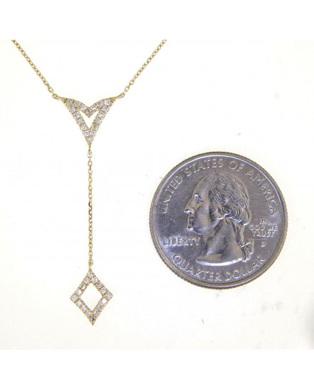 DIAMOND DANGLE DROP NECKLACE (TN488)