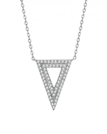 TRIANGLE SHAPE DIAMOND NECKLACE (TN494)