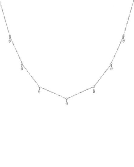 PEAR STYLE DIAMOND DANGLE NECKLACE (TN516)