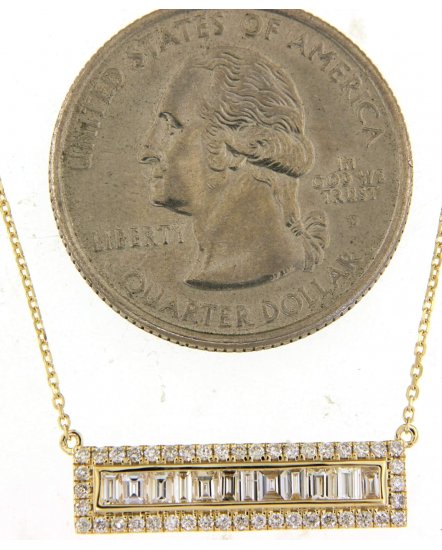 BAGUETTE DIAMOND NECKLACE (TN531)