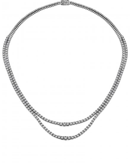 DOUBLE LAYER TENNIS DIAMOND NECKLACE (TN550)