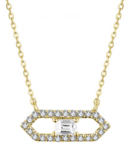HEXAGON STYLE DIAMOND NECKLACE (TN568)