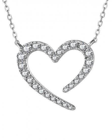 HEART SHAPE DIAMOND NECKLACE (TN571)