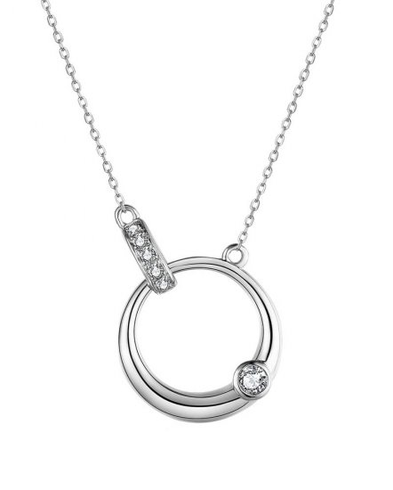 OPEN CIRCLE LINK DIAMOND NECKLACE (TN575)