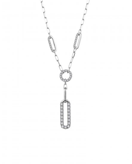 OPEN BAR DIAMOND DANGLE DROP NECKLACE (TN576)