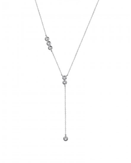 DIAMOND BY THE YARD DANGLE DROP NECKLACE (TN579)