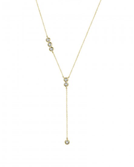 DIAMOND BY THE YARD DANGLE DROP NECKLACE (TN579)