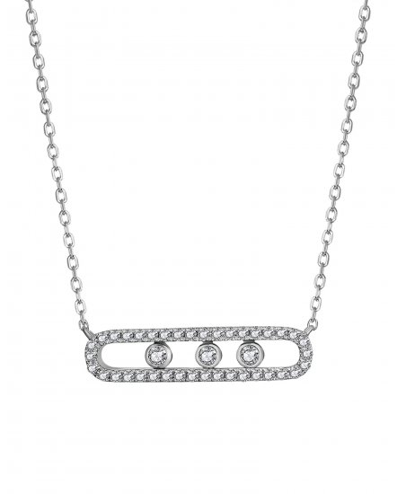 OPEN BAR DIAMOND NECKLACE (TN580)