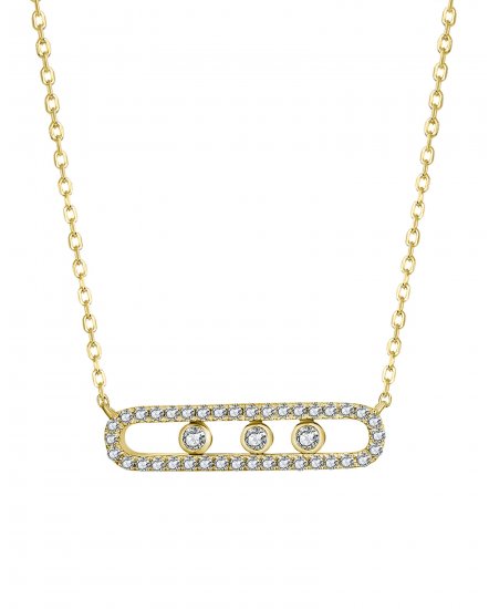 OPEN BAR DIAMOND NECKLACE (TN580)
