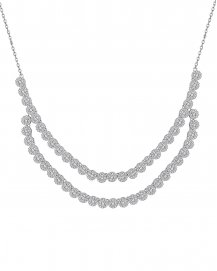 DOUBLE LAYER DIAMOND NECKLACE (TN581)