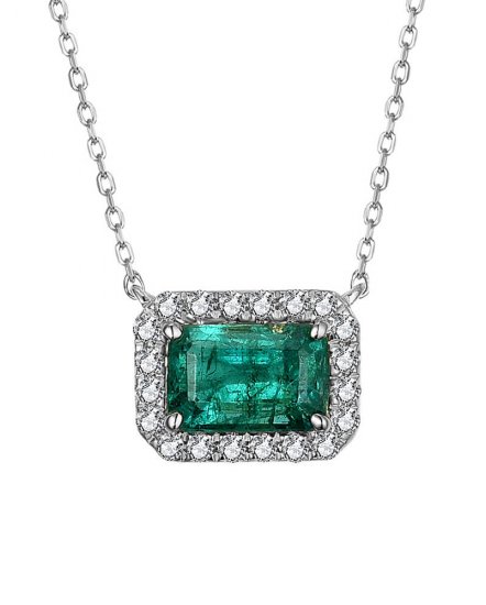 EMERALD CUT DIAMOND NECKLACE (TN591)