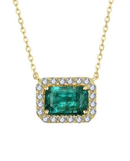 EMERALD CUT DIAMOND NECKLACE (TN591)