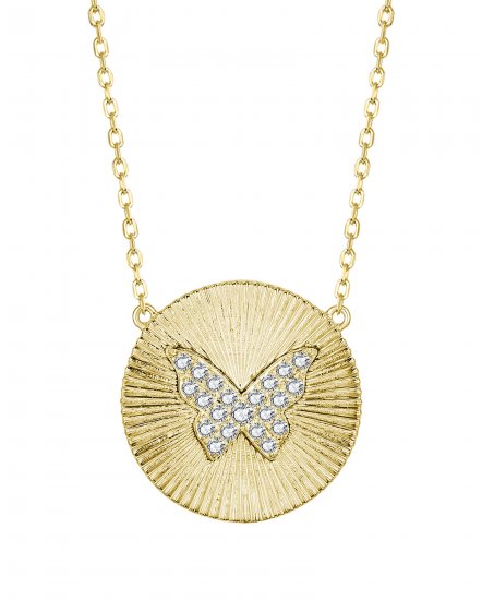 BUTTERFLY ROUND DIAMOND NECKLACE (TN606)