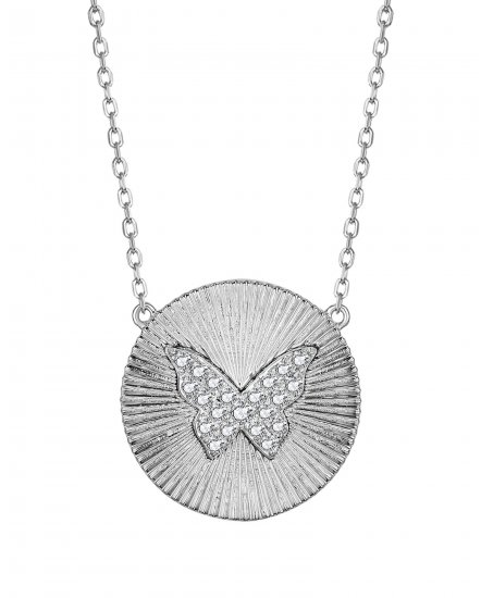 BUTTERFLY ROUND DIAMOND NECKLACE (TN606)