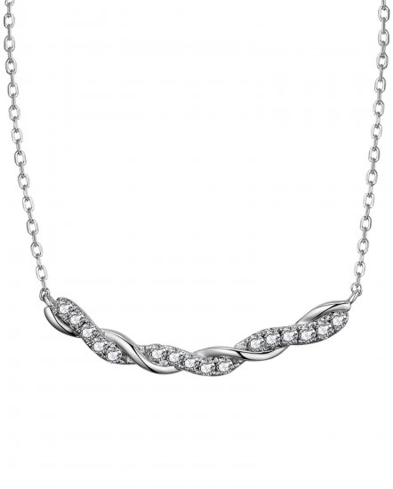 CRISS CROSS STYLE DIAMOND NECKLACE (TN607)