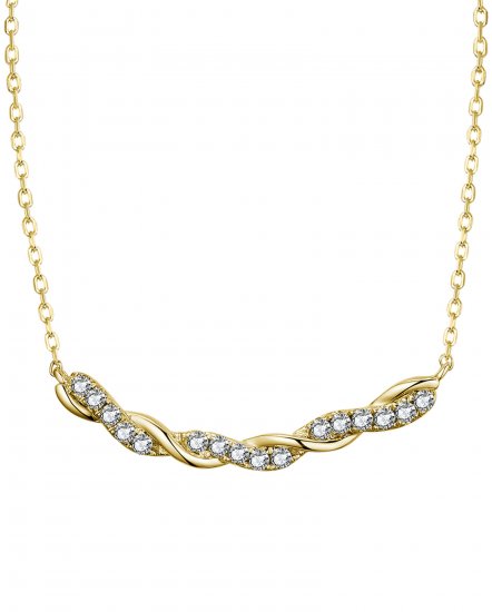 CRISS CROSS STYLE DIAMOND NECKLACE (TN607)