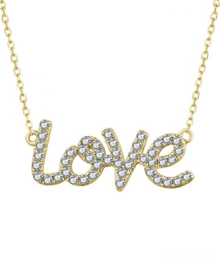 LOVE LETTER STYLE DIAMOND NECKLACE (TN608)